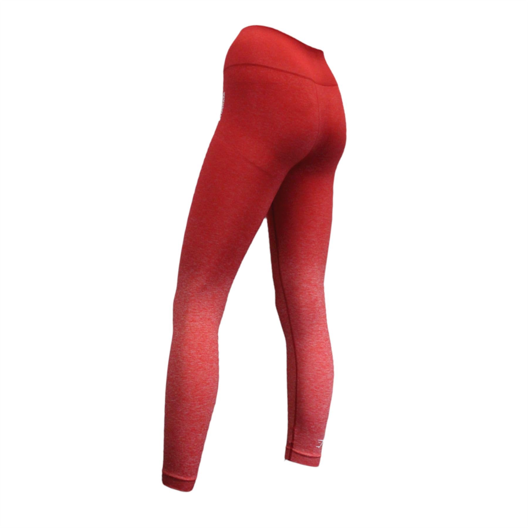 Gymshark Women's Raspberry Red Marl / Raspberry Red Adapt Ombre Seamless Full Length Leggings, Marl/Raspberry Red, X-Small [Variation]