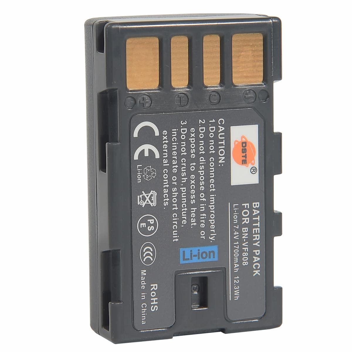 DSTE BN-VF808 BN-VF808U Batteria + Caricabatteria Compatible per JVC GZ-MG130 GZ-MG132 GZ-MG135 GZ-MG148 GZ-MG150 GZ-MG155 GZ-MG175 GZ-MG275