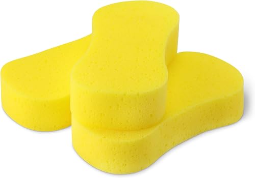 Basics Lot de 3 éponges Jumbo pour nettoyage de voiture Amazon