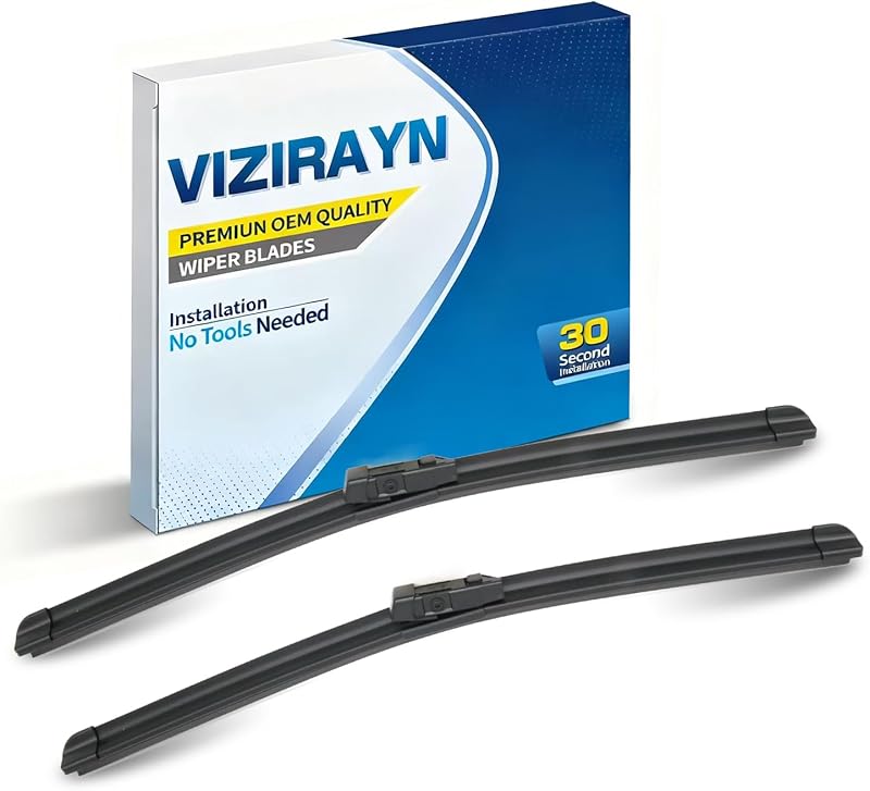 Palhetas do limpador de para-brisa dianteiro vizirayn 24" e 19" para Volkswagen Passat, Jetta e Vento – Kit com 2