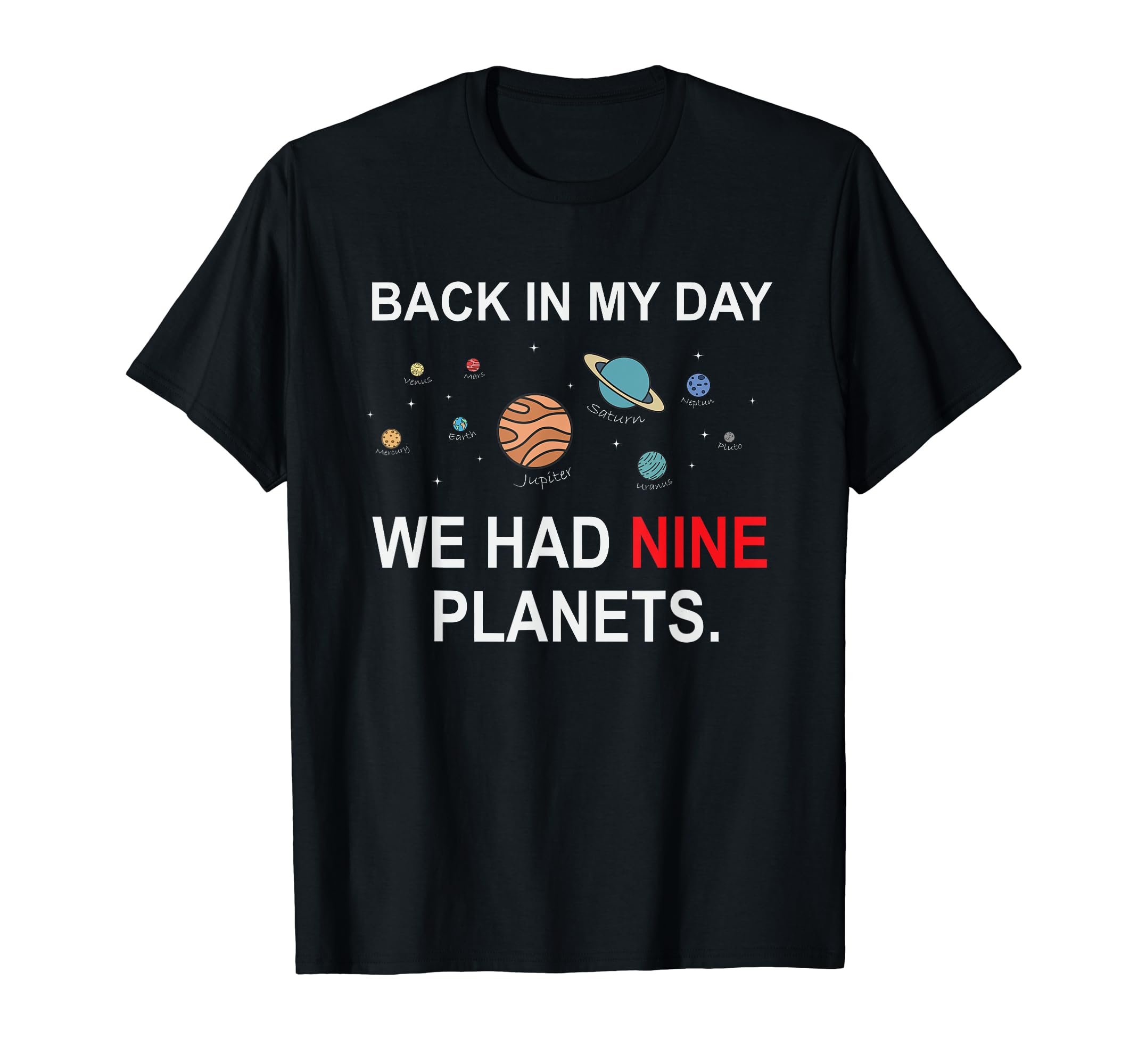SmartAndFunnyShirtsBack In My Day We Had Nine Planets - Funny Astronomy T-Shirt