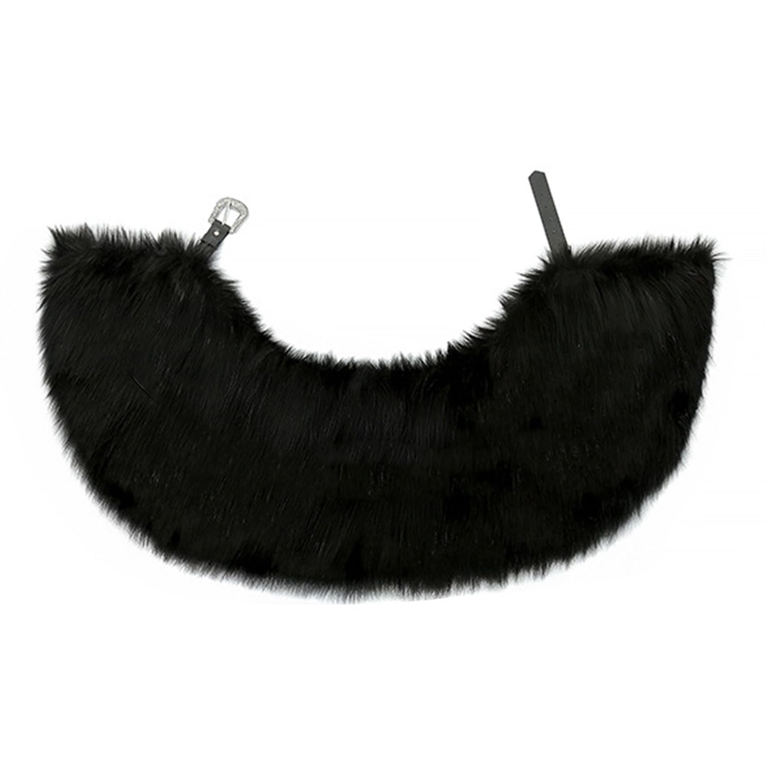 MICFENY Artificial Furs Reversible Cloak Shawl Cartoon Cosplay For Cold Weather LARP Costume Historical Reenactment Outfit