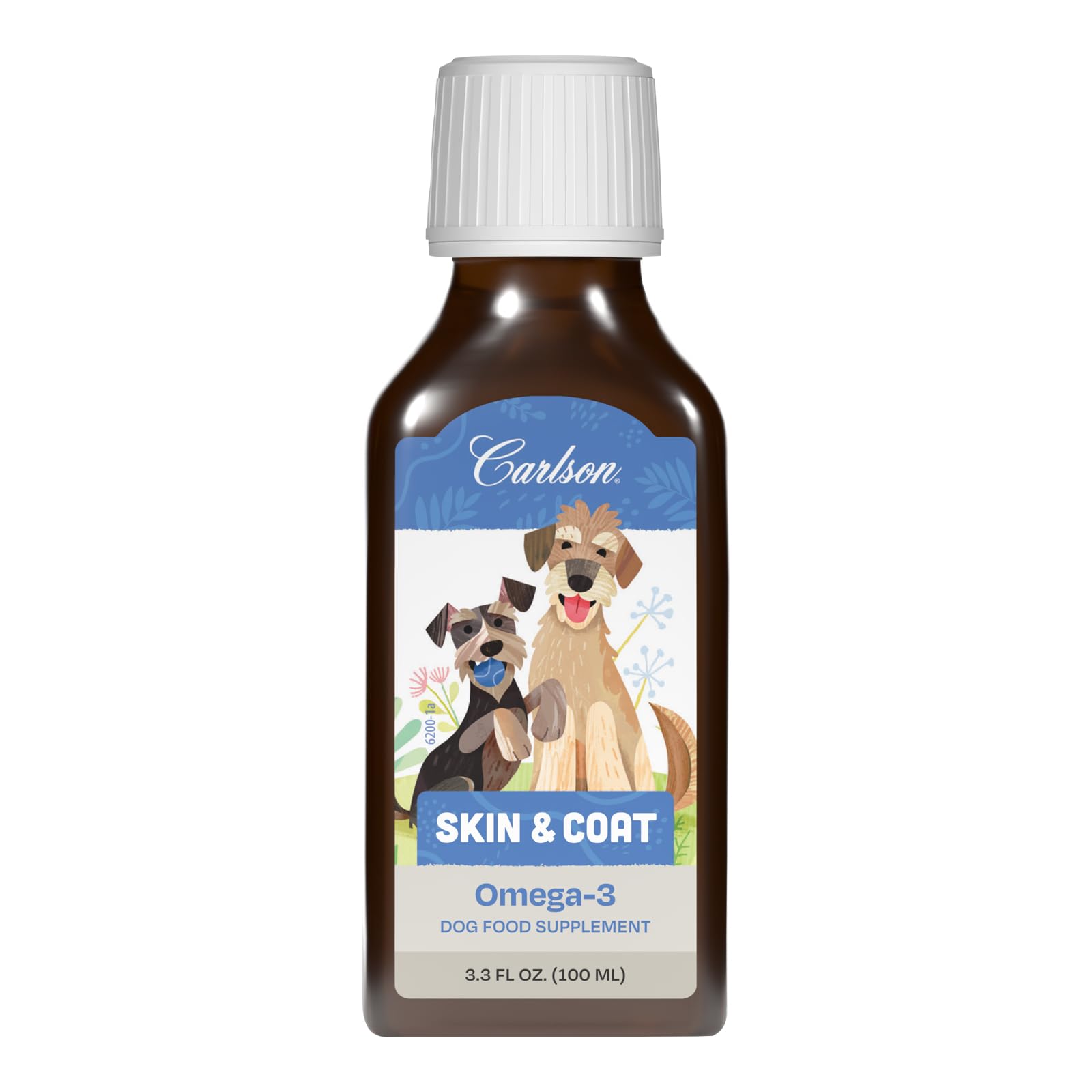 Carlson Omega-3 Fish Oil Liquid for Dogs, Supports Skin & Coat, Joint & Heart Health, Liquid Dog Supplement, 3.3 fl oz 100 ml