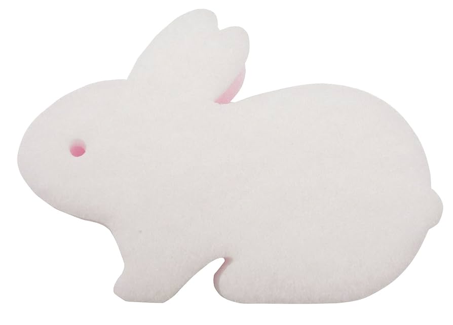 Amazon｜オーエ キッチン スポンジ 白 うさぎ 約縦8×横11.4×高さ