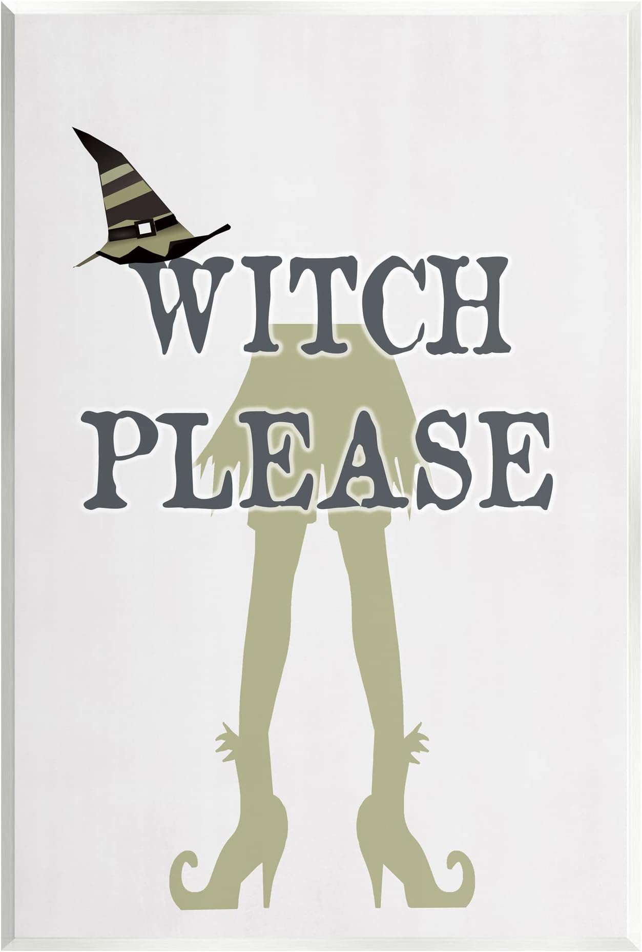 Stupell Industries Witch Please Funny Phrase Wood Wall Art, Design by Lauren Rader