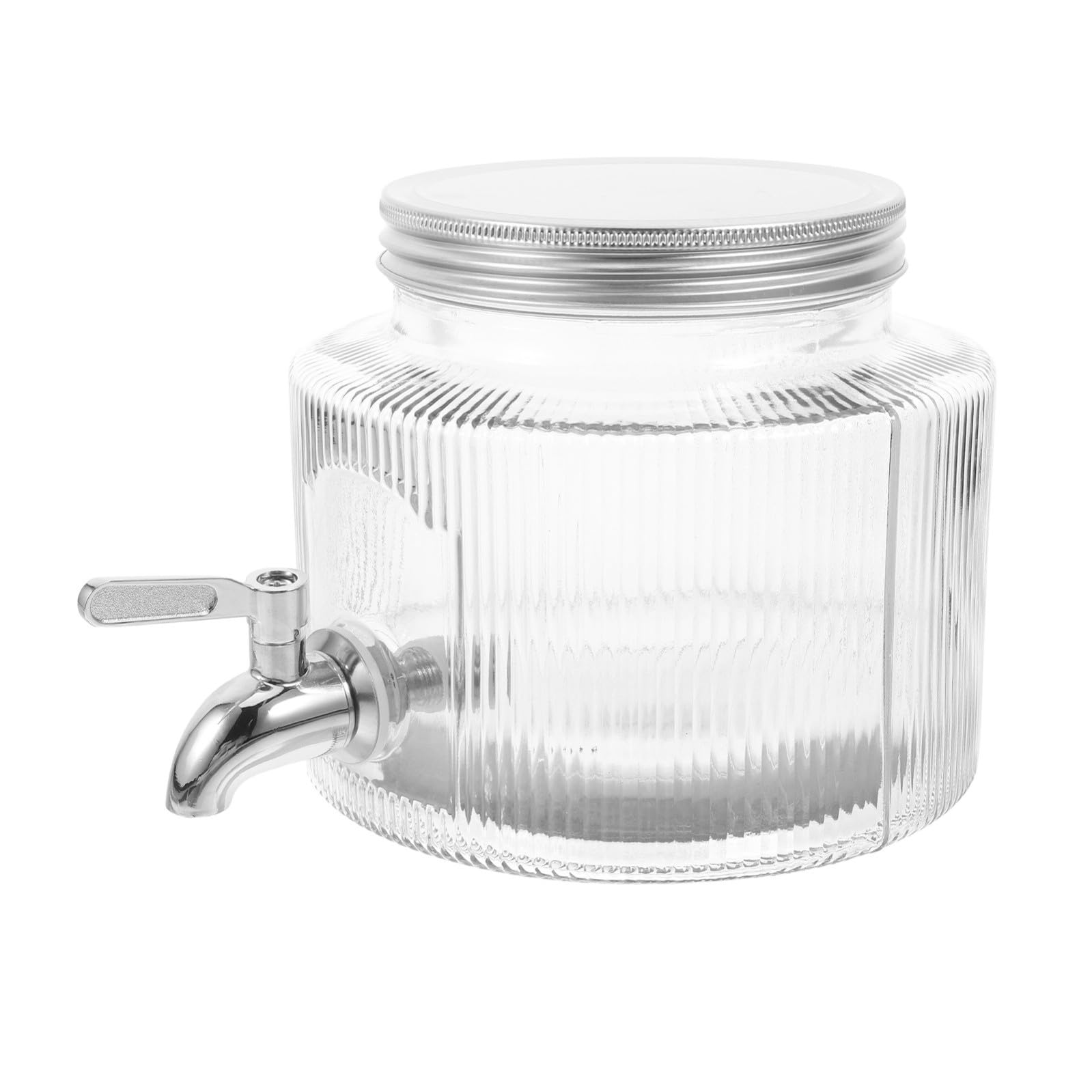 Caraffa in Vetro da 2, 8 l Acciaio Inox per Casa e Cucina | Uso Versatile per Acqua, Tè, Limonata e Succo, Stile Semplice e Moderno, Manutenzione Facile