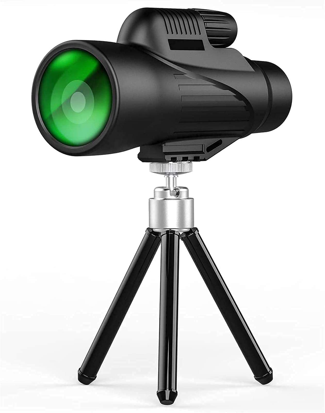 12x50 Monocular Telescope, High Power BAK4 Prism FMC Lens Monocular Compact with Smartphone Adapter and Tripod HD Life Waterproof Monocular for Bird Watching