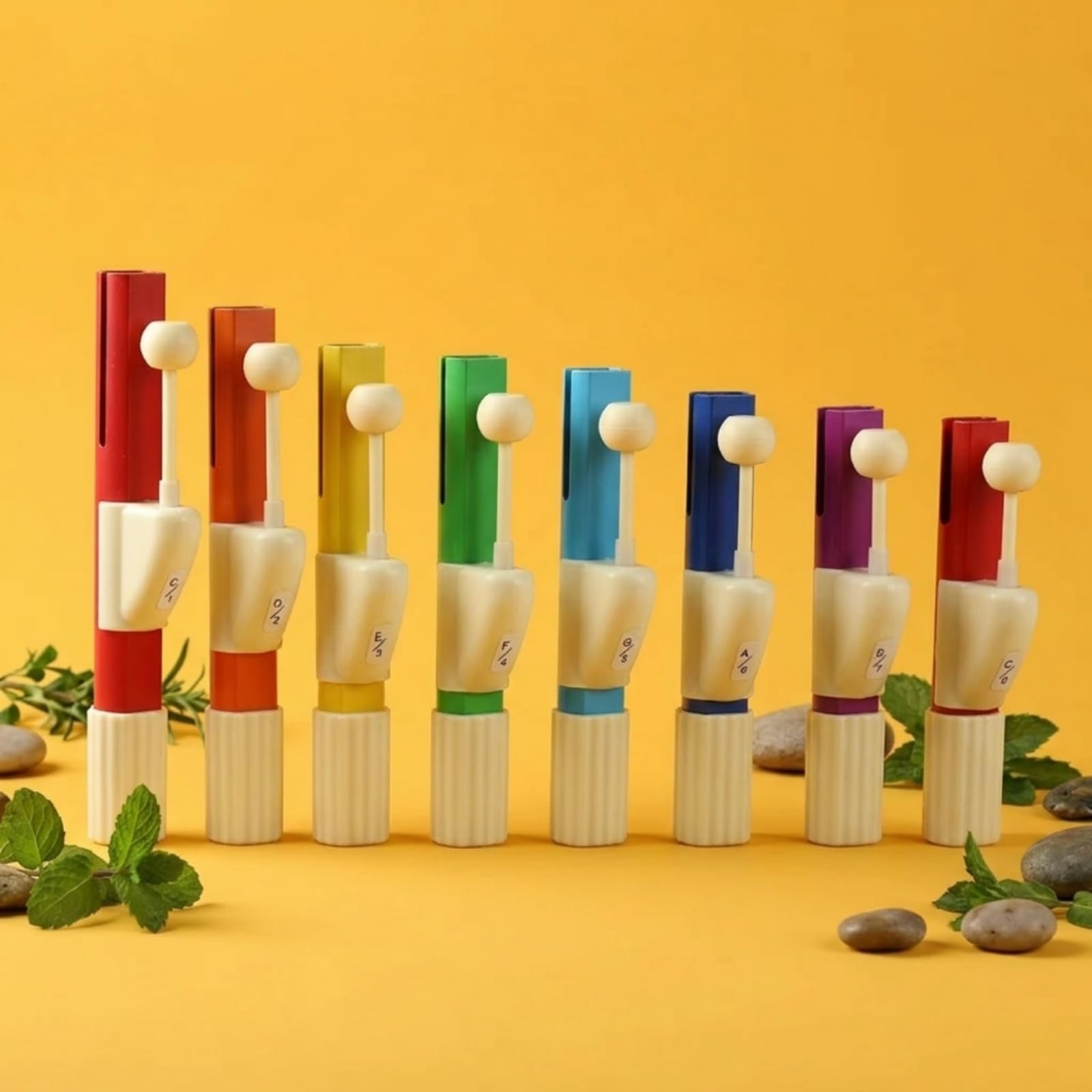 8 Pezzi Percussione Percussione Educativa con Impugnatura Ergonomico Strumento a Manuale Facile da Usare per Bambini