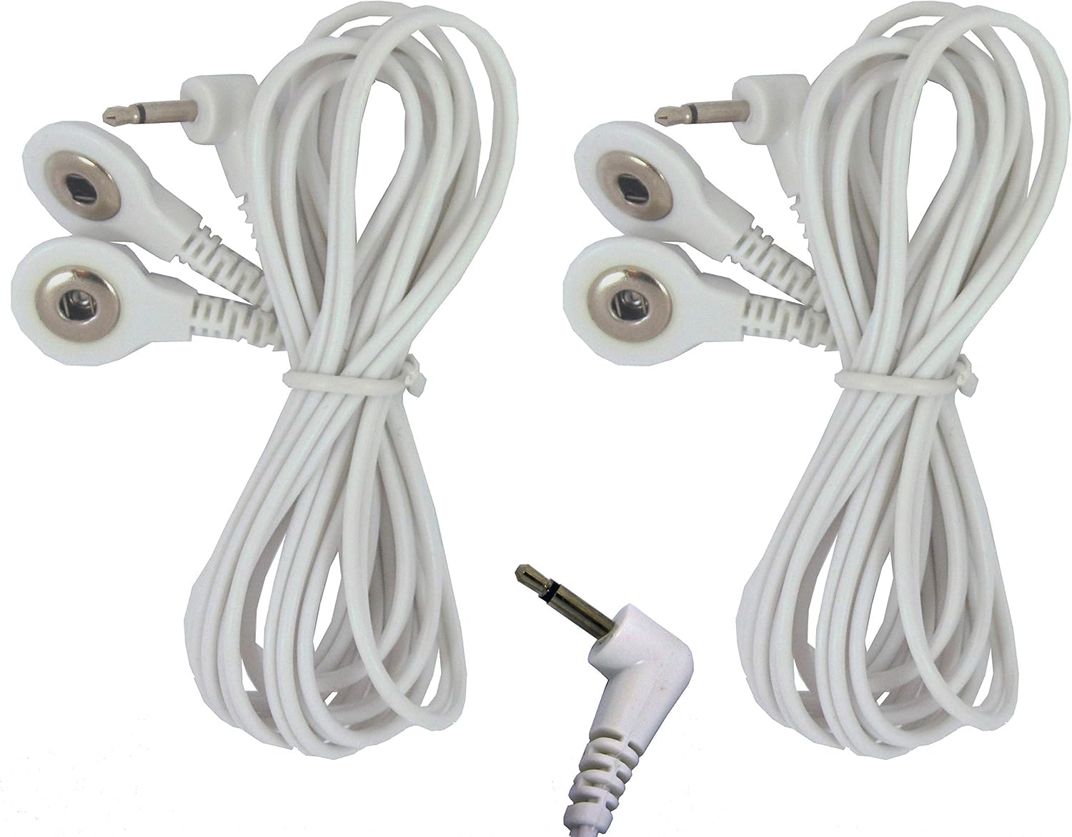 Male 2.5mm Connector Tens Electrode Snap Leads for Tens Machines One Pair