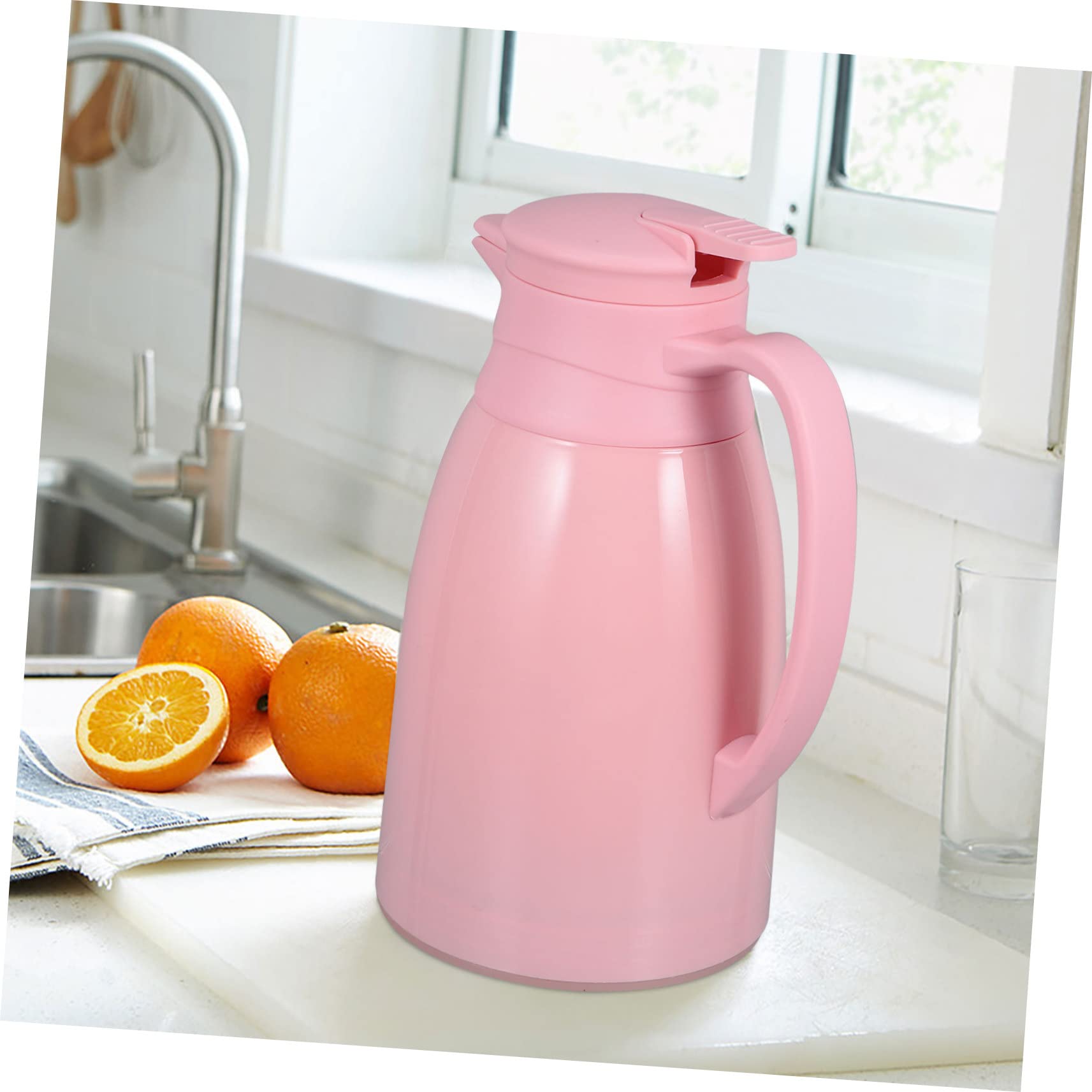 INOOMP Bouteille Isotherme Facile à Transporter D'eau Chaude 1l en Verre Protection Anti-chute et Design Simple pour Activités en Extérieur et Paquet à Dos
