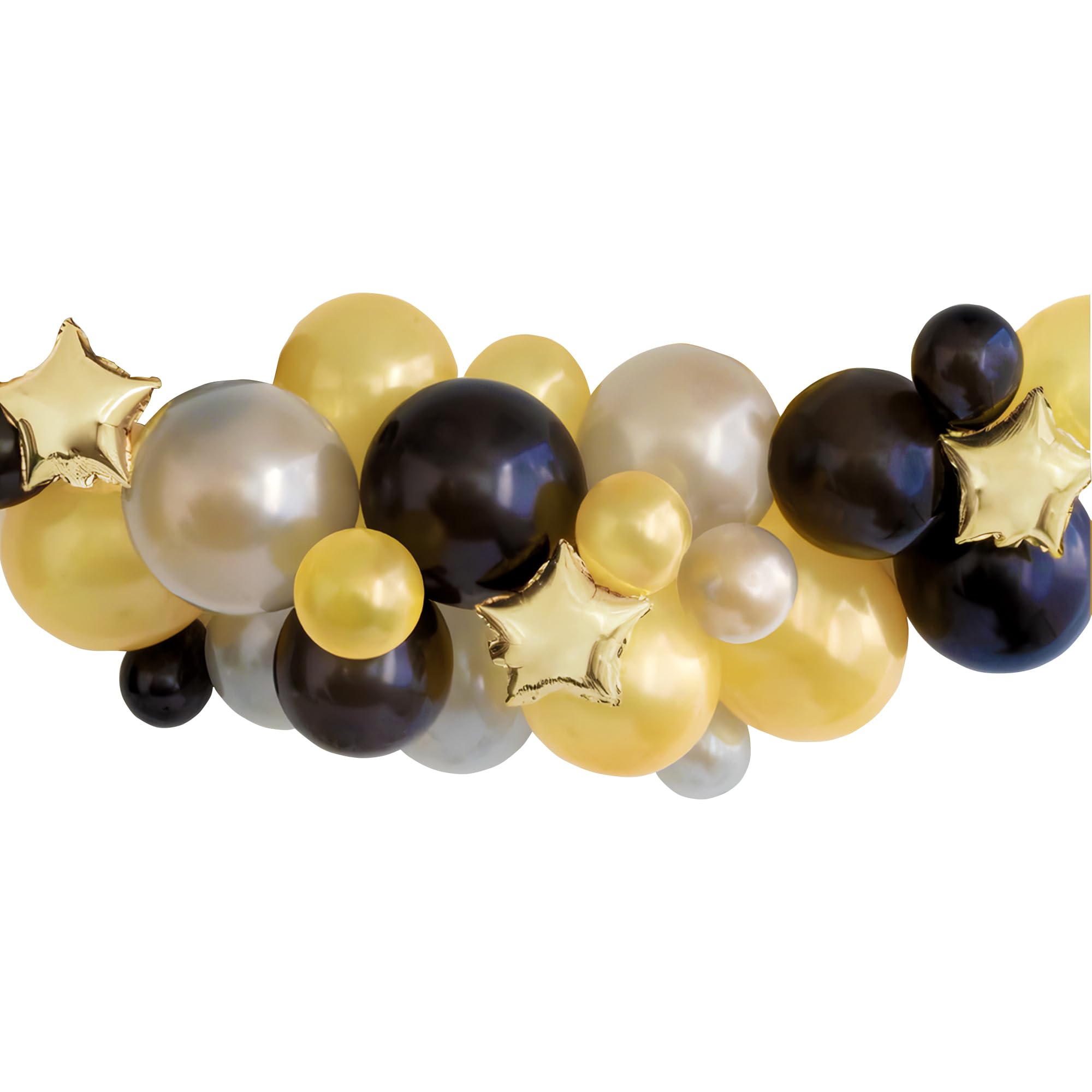 Unique Black, Silver & Gold Foil and Latex Balloon Garland Kit - 1 Set | Elegant Party Decorations Set for Birthdays, Weddings, and Events