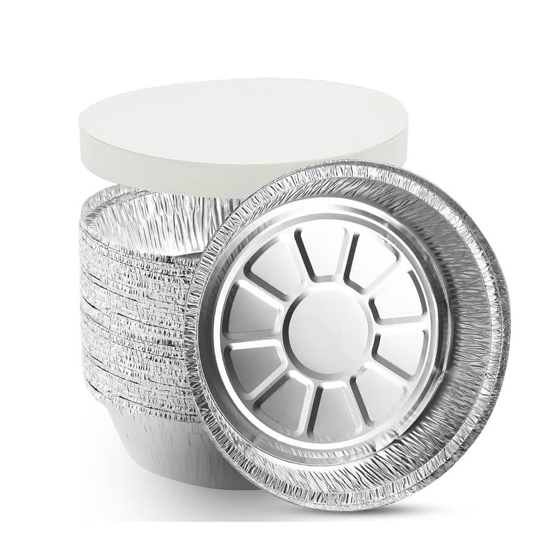 Ayn Al Madina 25 Heavy Duty Aluminum Foil Food Storage Containers with Lids, 950ML - No12 (18.5 x 4.4cm), Mini Loaf Pans, Oven Trays - Food Container for Meal Prep & Takeaway