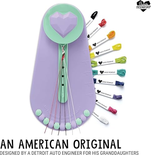 Miniatura 2 de Choose Friendship, My Friendship Bracelet Maker (nuevo y mejorado), un original americano  20 hilos precortados - hasta 8 pulseras  Kit de