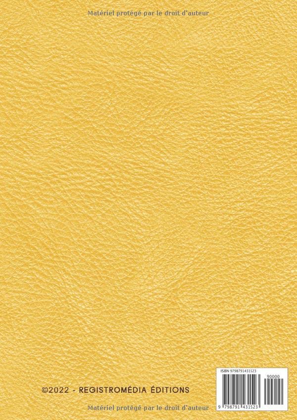 Image secondaire de Registre Professionnel pour Brocanteurs et Antiquaires - Livre de Police en Imitation Cuir Jaune