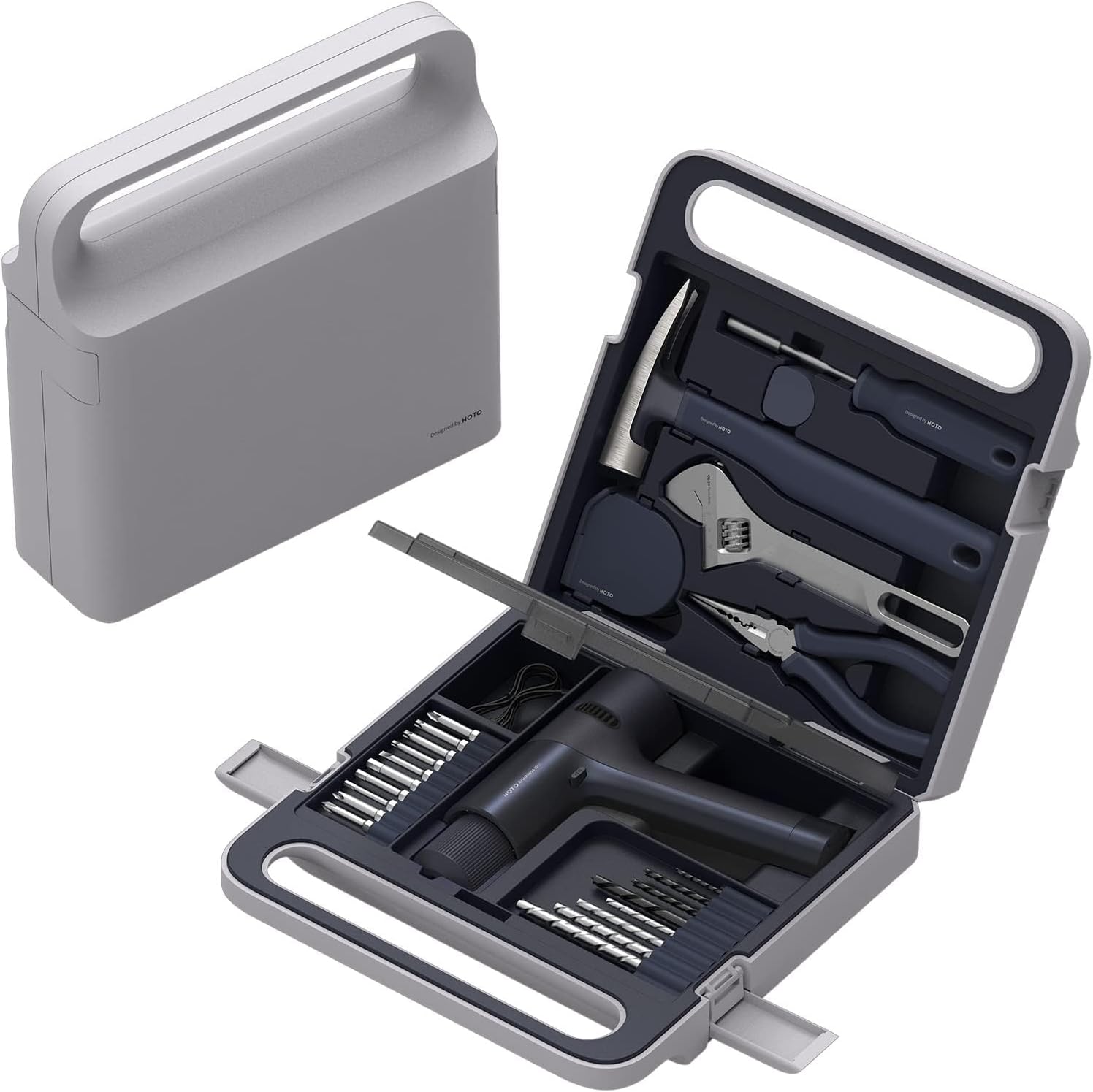 HOTO Kit Trapano A Batteria 12V Brushless - Set Attrezzi Completo Con Display LED - Foto 4