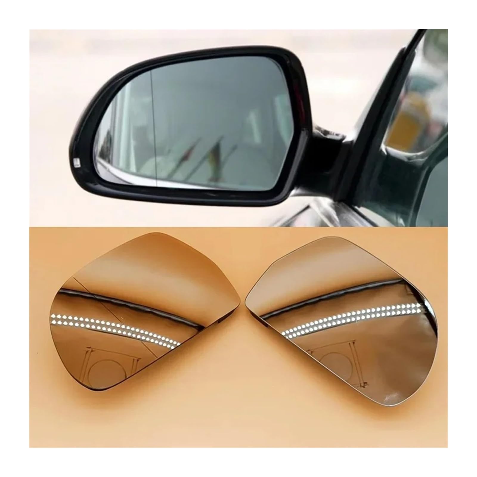 Cristal Espejo Exterior para A4 S4 B8 S5 para A5 para A6 para allroad para Quattro 2008-2010 Cristal Espejo Retrovisor Calefactado Izquierdo 8T0857535C 4F0857535AF Espejo Retrovisor Lateral