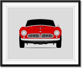 BMW 507 (1956-1960) Inspired Poster Print Wall Art Decor Handmade (Unframed)
