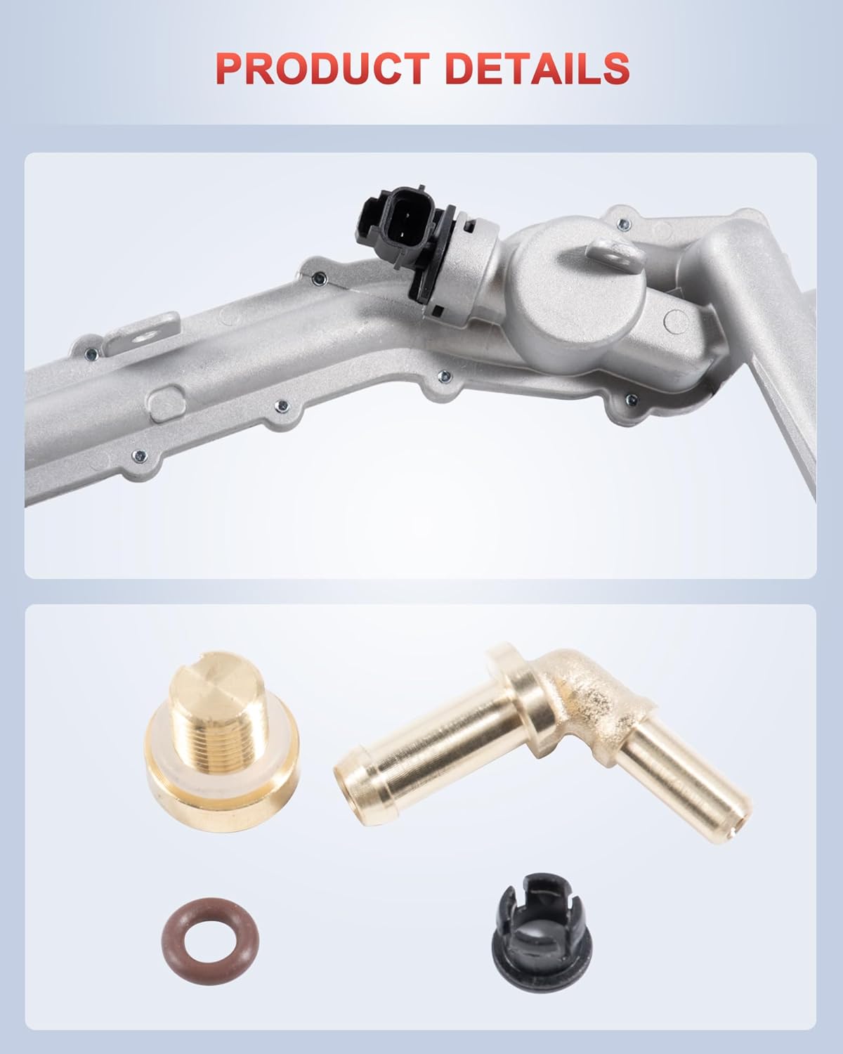 (Fit 3.0L Only) Aluminum Coolant Water Pipe System Kit, Compatible with Land Rover LR4 Discovery Range Rover Sport Velar, Jaguar XF XJ XE F-Type F-Pace, Replace# LR090630 LR092992 AJ813917