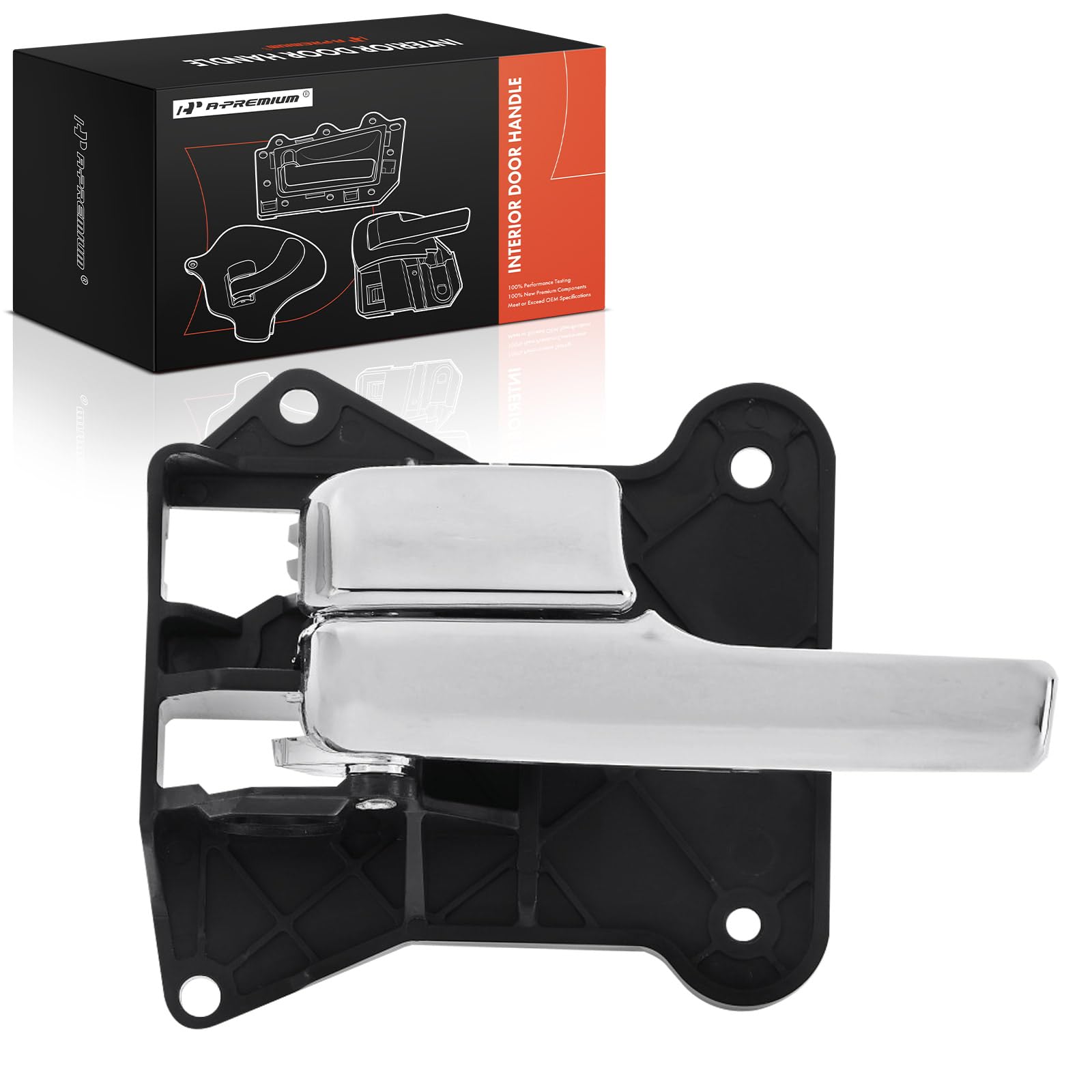 A-Premium Front Left Driver Side Interior Door Handle Compatible with Lincoln LS 2003 2004 2005 2006, Chrome, Replace# 6W4Z-5421819-A