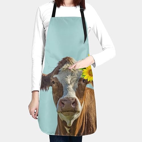 Miniatura 3 de Delantal de cocina de chef impermeable con bolsillos para adultos, delantales de cocina para barbacoa, regalos personalizados para hornear