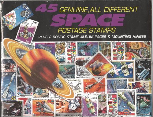 45 Genuine Postage Stamps Assortment - Space