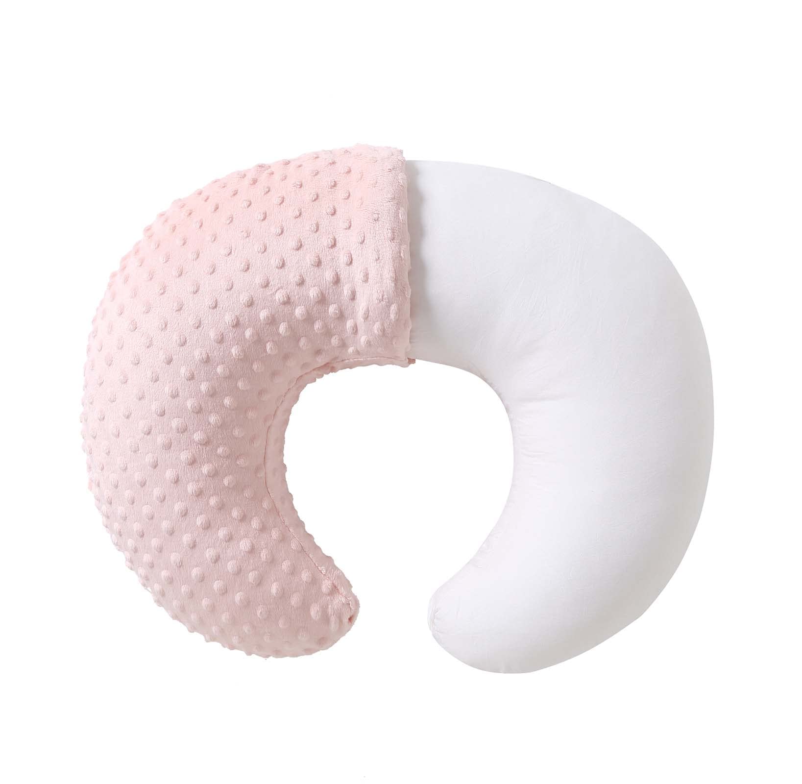 QUENESS Nursing Pillow and Positioner, Breastfeeding, Bottle Feeding, Baby Sitting Support with Removable Ultra Soft Cover, Tummy Time Support for Baby Boys and Girls (Lightpink)QUENESS Nursing Pillow and Positioner, Breastfeeding,…