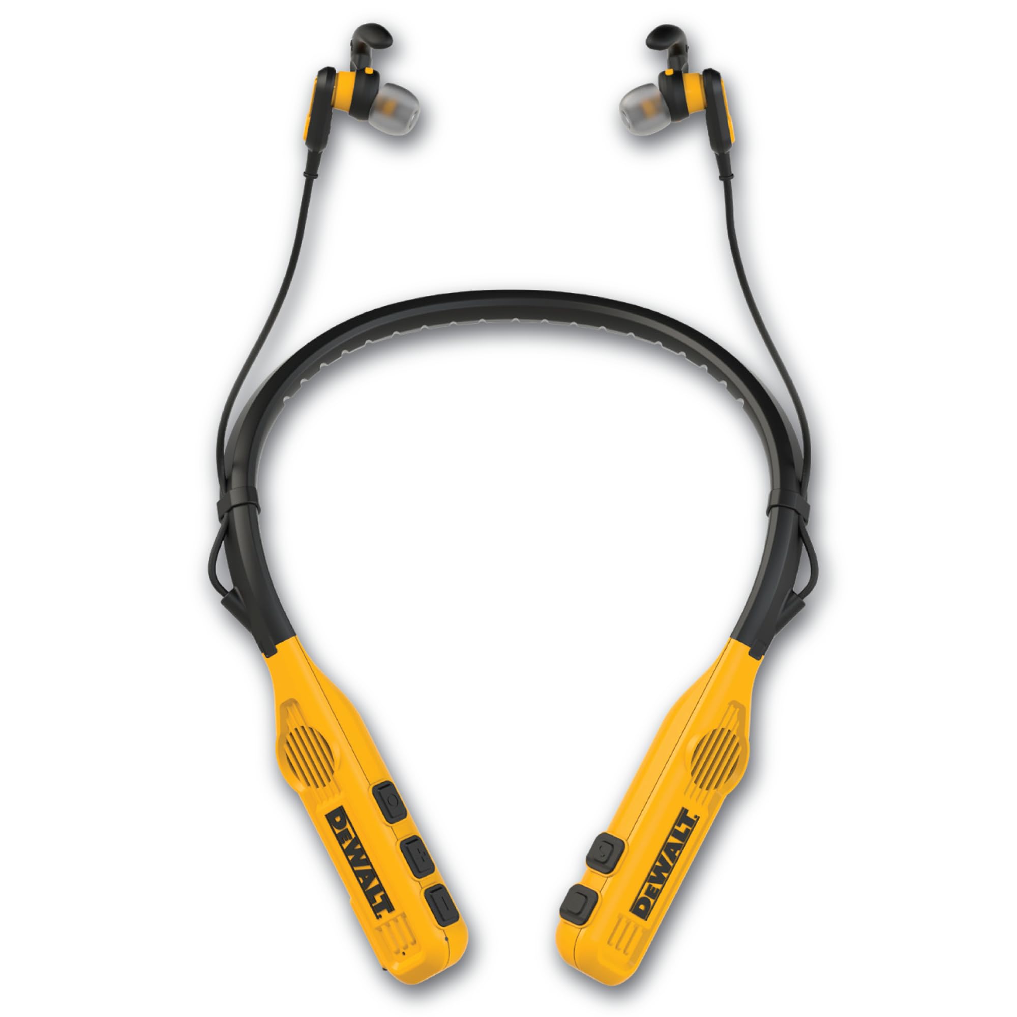 orecchietti bluetooth dewalt costringe site lavoratori audio waterproof