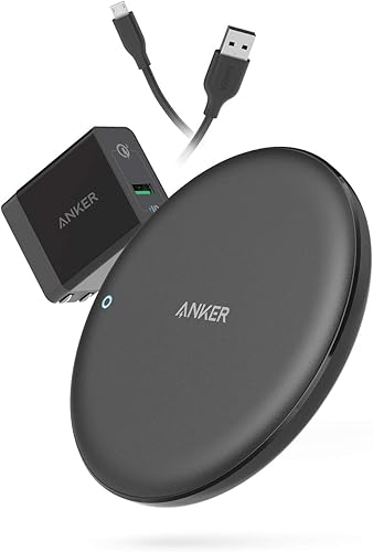 Anker Cargador inalámbrico, PowerWave 7.5 Pad con ventilador de refrigeración interno, 7.5W para iPhone 11, 11 Pro, 11 Pro Max, XS Max, XR, XS, X,