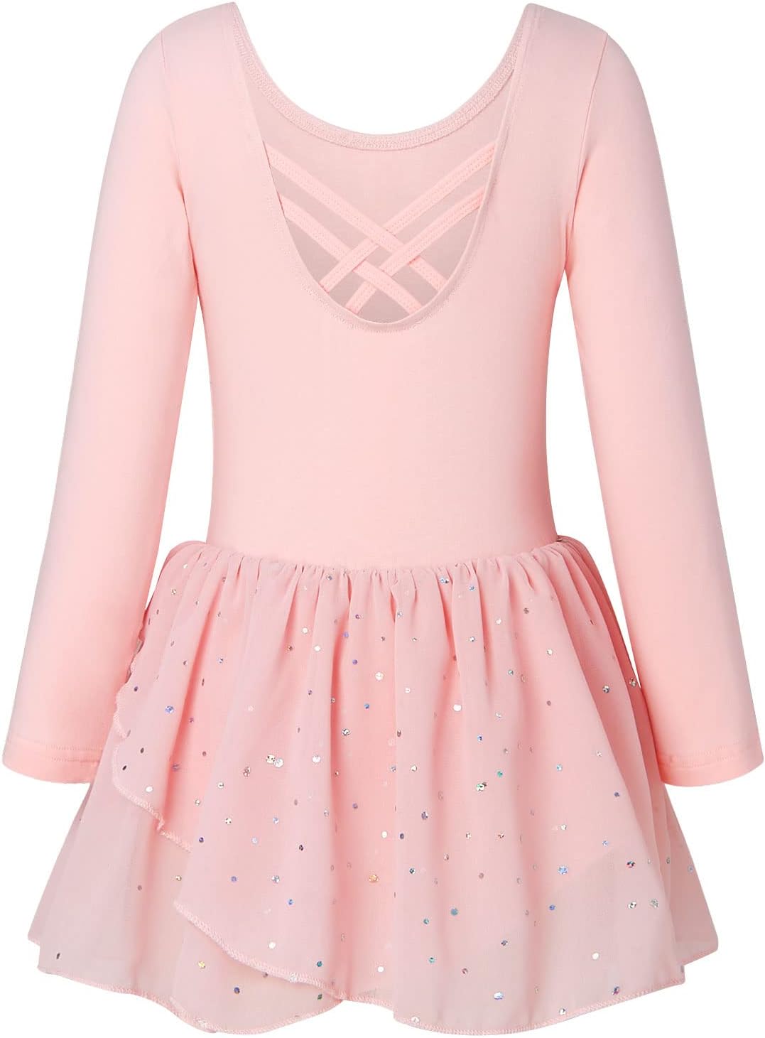 Move Dance Girls Dance Leotards Long/Ruffle Sleeve Ballet Outfits Clothes Tutu Dress for 3-9 Years