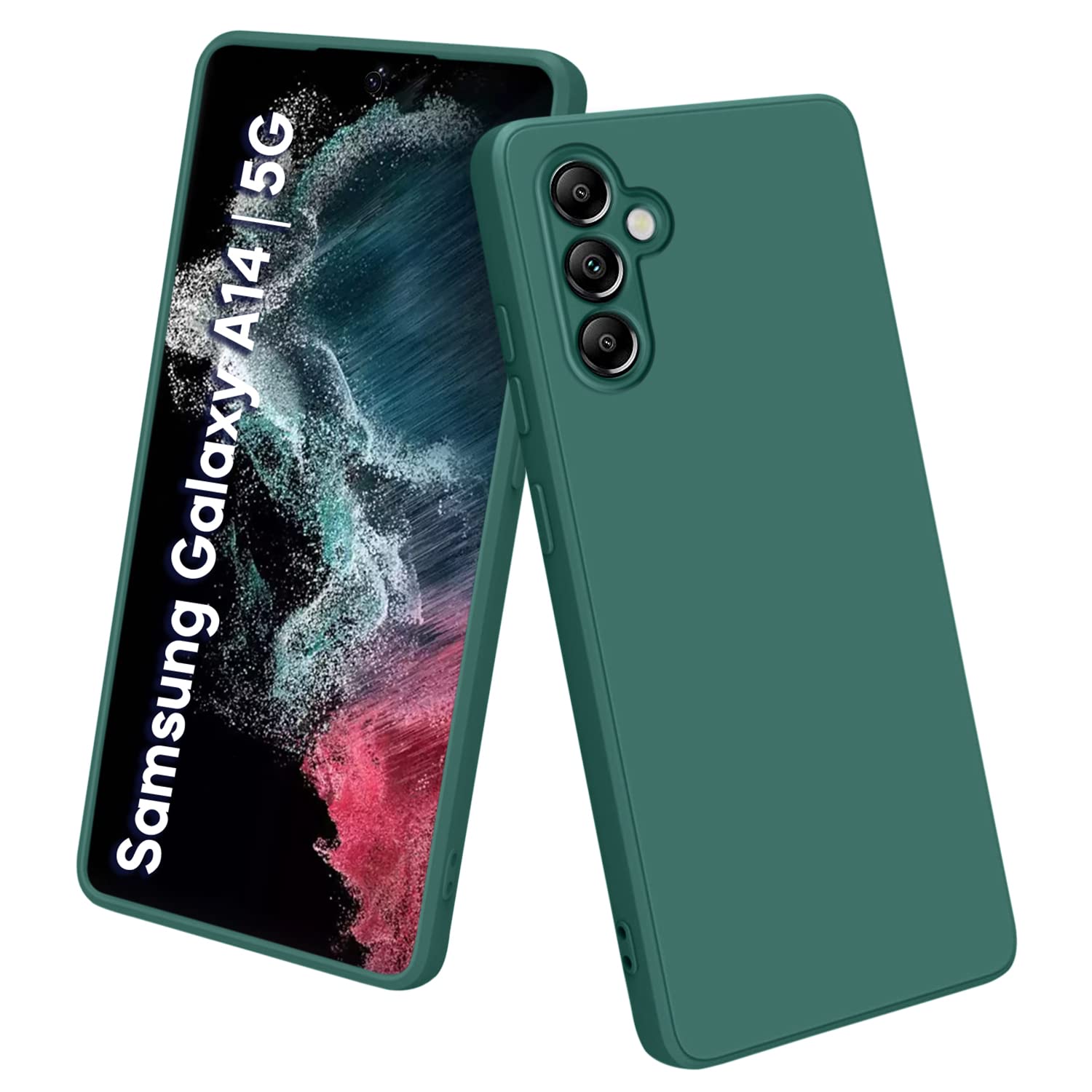 TRUEUPGRADE Liquid Silicone Designed Back Case Cover for Samsung Galaxy A14 5G | Microfiber Inside | Bumper Back Cover Case for Samsung Galaxy A14 5G - Black (B0BZLBNKBB) Amazon Price History, Amazon Price Tracker