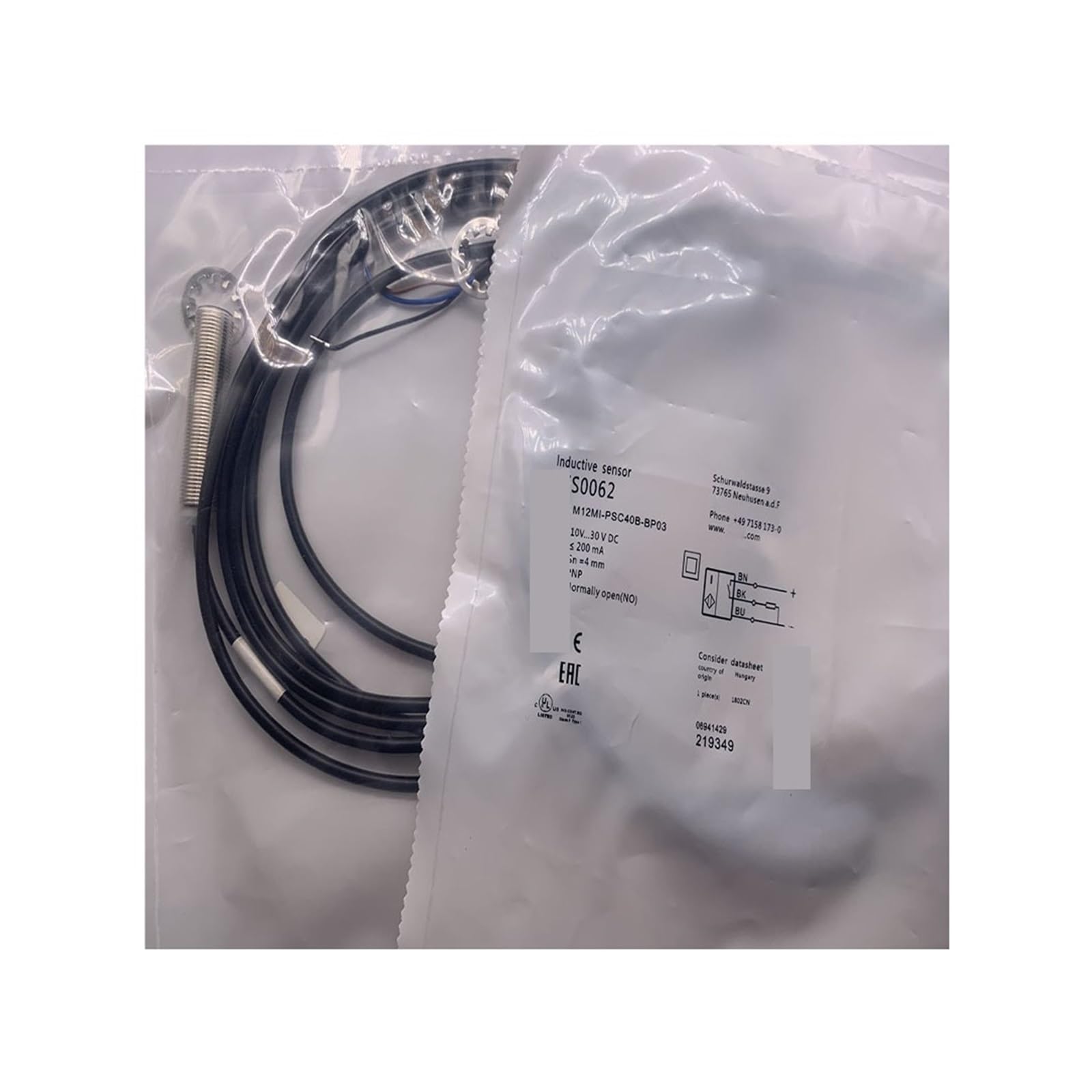 Capteur de proximité M12MI-PSC40B-BP02 : proximity switch sensor PNP pour usine automatisée - 2