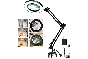 NOEVSBIG LED Magnifying Glass Desk Lamp - Illuminate Your Crafts with Precision