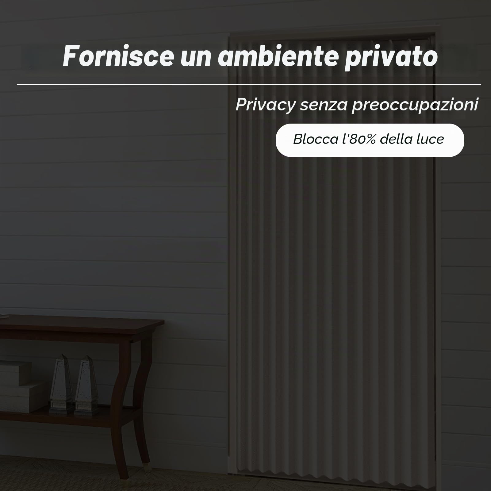 Tende della Porta Oscuranti per Interni, Beige, 80x200cm | Tende Pieghevole Divisorio per Stanze, Tenda Termiche Magnetica Isolanti Termiche, Tende a Pannello, 1 Pezzo, 220g/m²