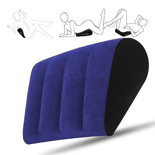 Upgrade Pillow Position Cushion for Couple, Triangle Inflatable Ramp Furniture for Bedroom Positioning for Deeper Position Support Pillow Men Women Couples Sweater PGZ177 - Blue
