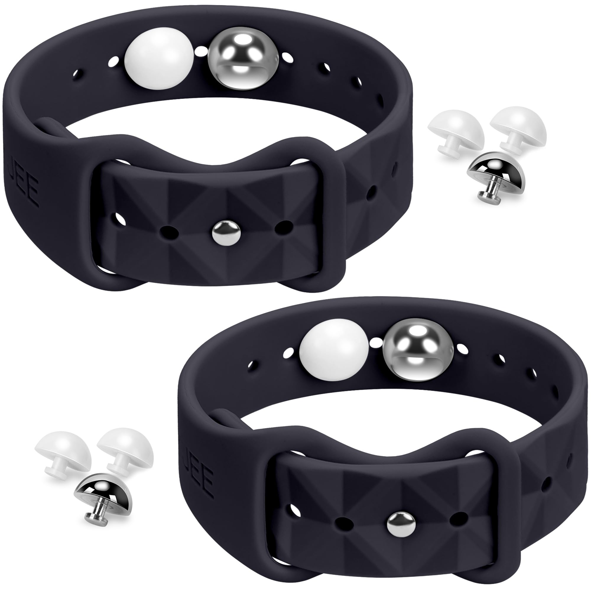 Motion Sickness Bracelets for Travel: Acupressure Anti Nausea Wristband for Morning Sickness - Sea Sickness Wristbands for Car Boat Air - Nausea Bands for Motion Sickness 1 Pair Black
