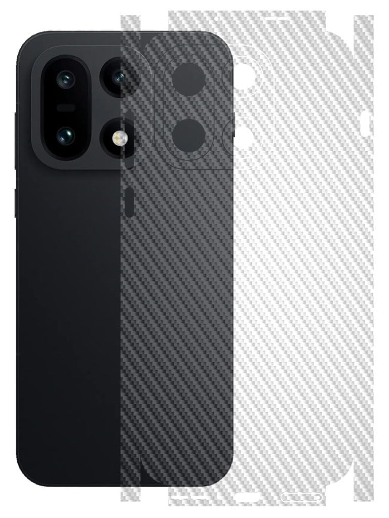 AtOdds - Full Body Back Screen Guard Protector Film - Transparent Lamination Wrap Skin Sticker for OnePlus 15 (5G) | Scratchproof Matte Finish (Design - TransCF)-image-1