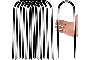 8Pcs Trampoline Tie Down Stakes U-Shape Ground Anchor