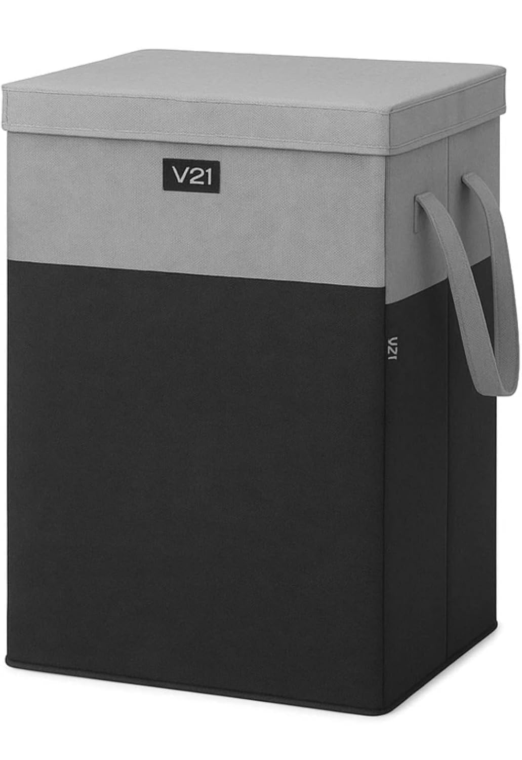 75L Foldable Laundry Hamper with Lid | Large Rectangular Clothes Laundry Basket Laundry Bin for Dirty Clothes, Toys & Blanket Storage | Lightweight Nylon Fabric | Grey & Black | 30 x 30 x 40cm-image-48