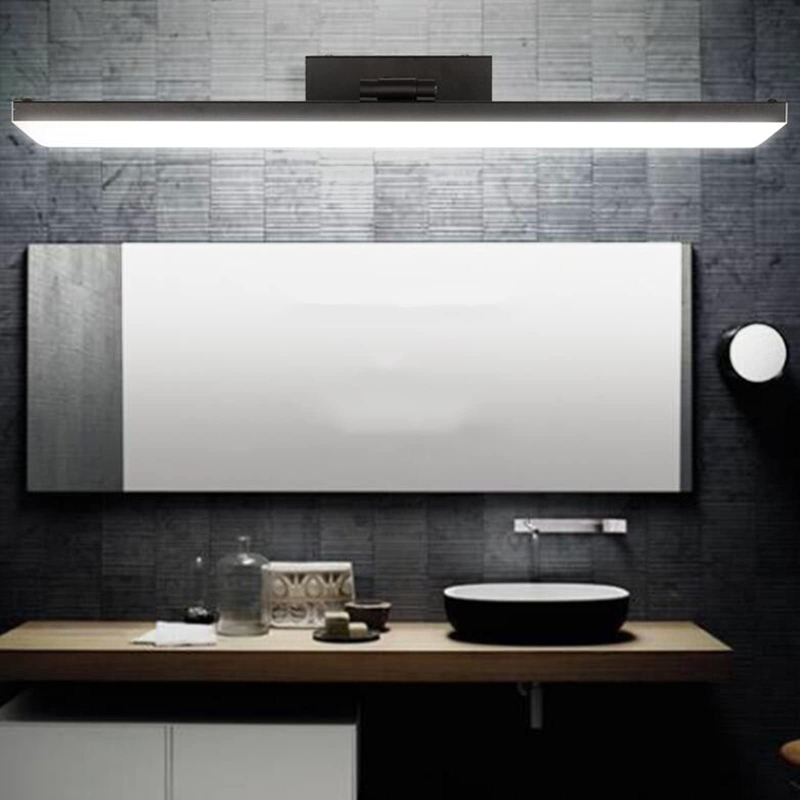 Luce Notturna a LED per Specchio da toeletta, Frontale, IP44, Impermeabile, per Bagno, Applique da Parete, per Trucco, Lampada da Bagno Singola (50 cm, Bianco)