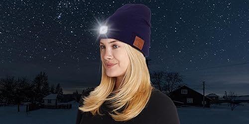 Miniatura 6 de BLACK DECK Gorro unisex LED Bluetooth Faro LED y auriculares estéreo inalámbricos compatibles con todos los dispositivos Bluetooth