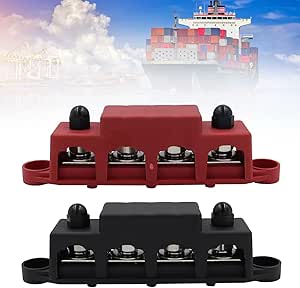 2X DC 12V-48V Sammelschienen Verteilerblock 300A M10 BusBar Box für