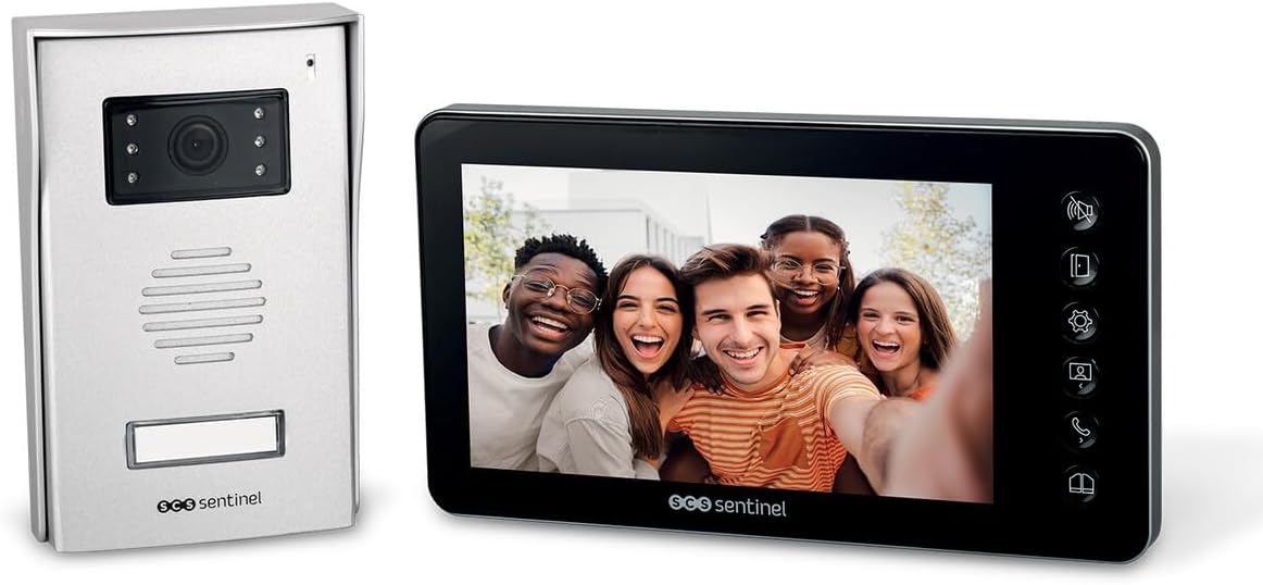 SCS Sentinel VisioFirst 7 Wired Video Intercom - LCD Screen, Night Vision, Lock and Gate Control, Easy Installation, Safety and Daily Convenience - 3 Year Warranty
