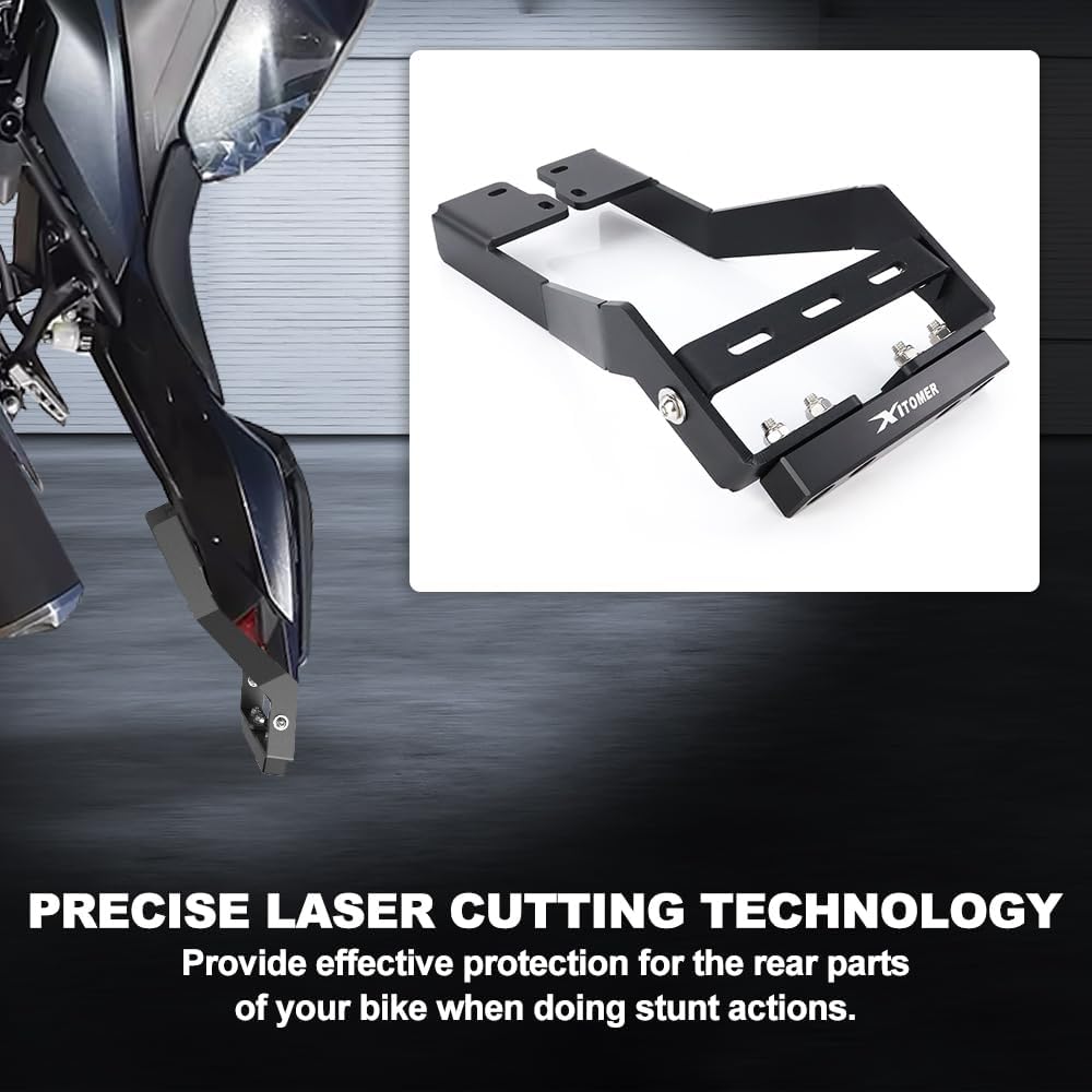 Xitomer Scrape Bar 12 bar Compatible with Z500 Ninja 500 2024-2025, NINJA400 NINJA250 2018-2024, Z400 Z250 2019-2024 Tail Bar 12 o'clock Stunt Riding Scraper Guards