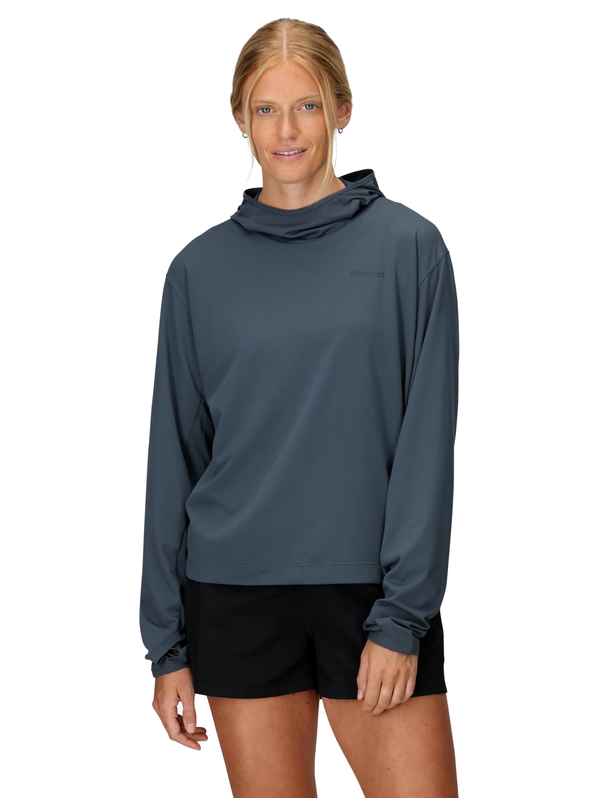 MARMOT Wm's AirExchange UPF 50 Hoodie outdoor-ready Thunderhead M