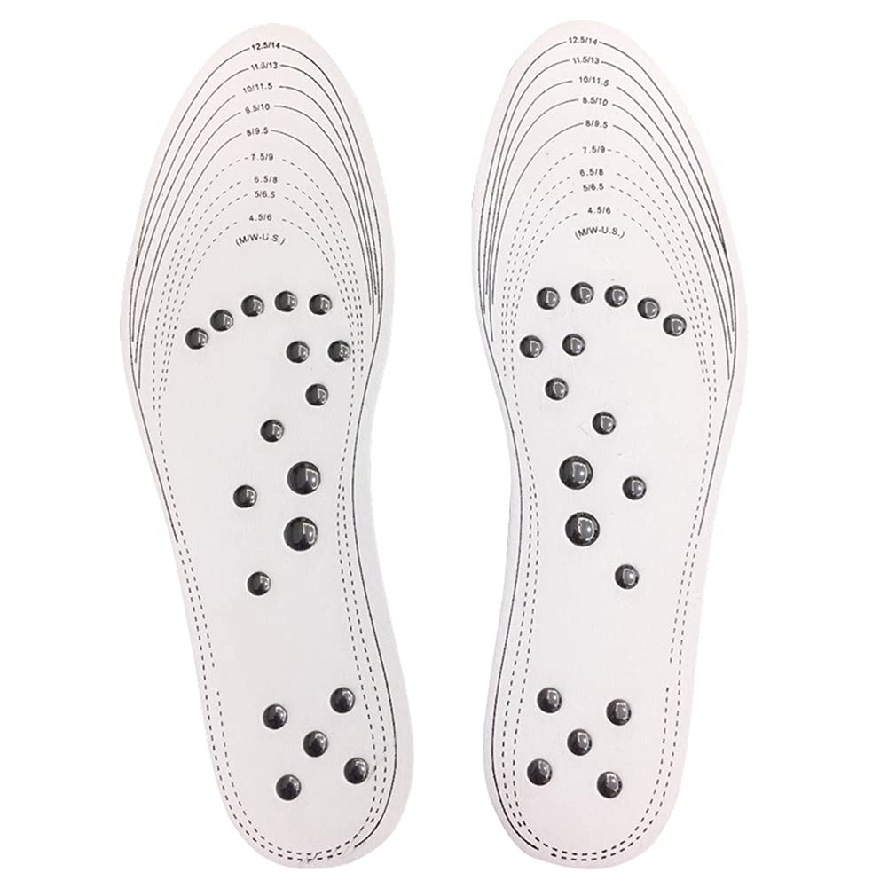 zhaoying 1 Pair Acupressure Slimming Insoles Foot Massager Magnetic Therapy Weight Loss Massage Insole