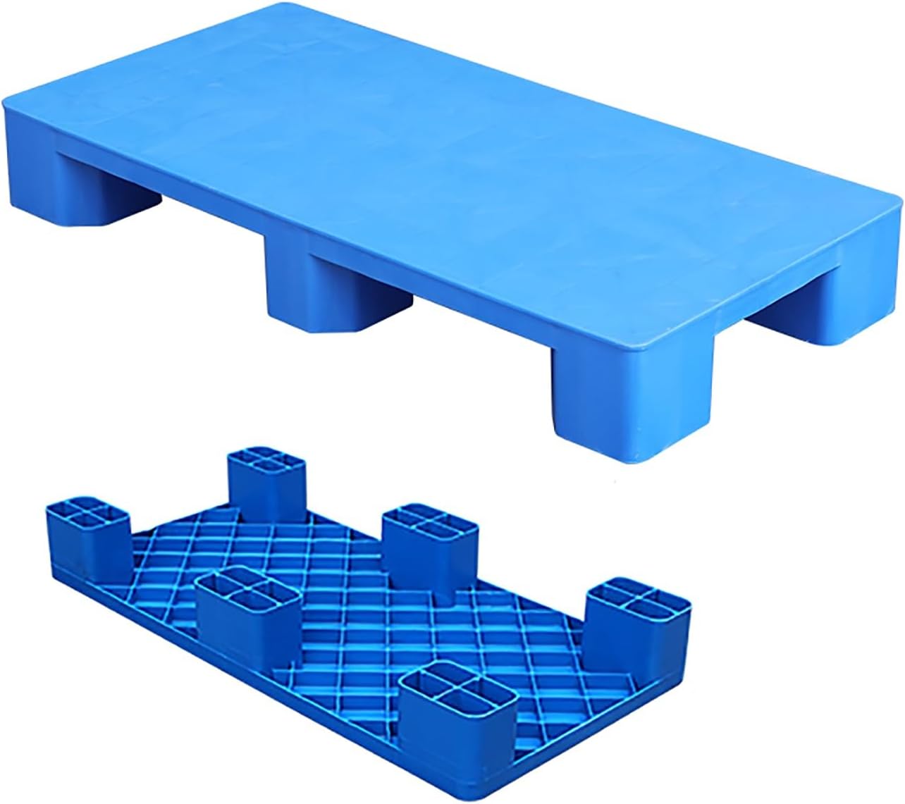 Plastic Pallet, Waterproof Storage Pad, Lightweight Wear Resistant Pallet, Nestable Transport Pallets for Supermarket, Warehouse, Basement(14cm/5.5in)