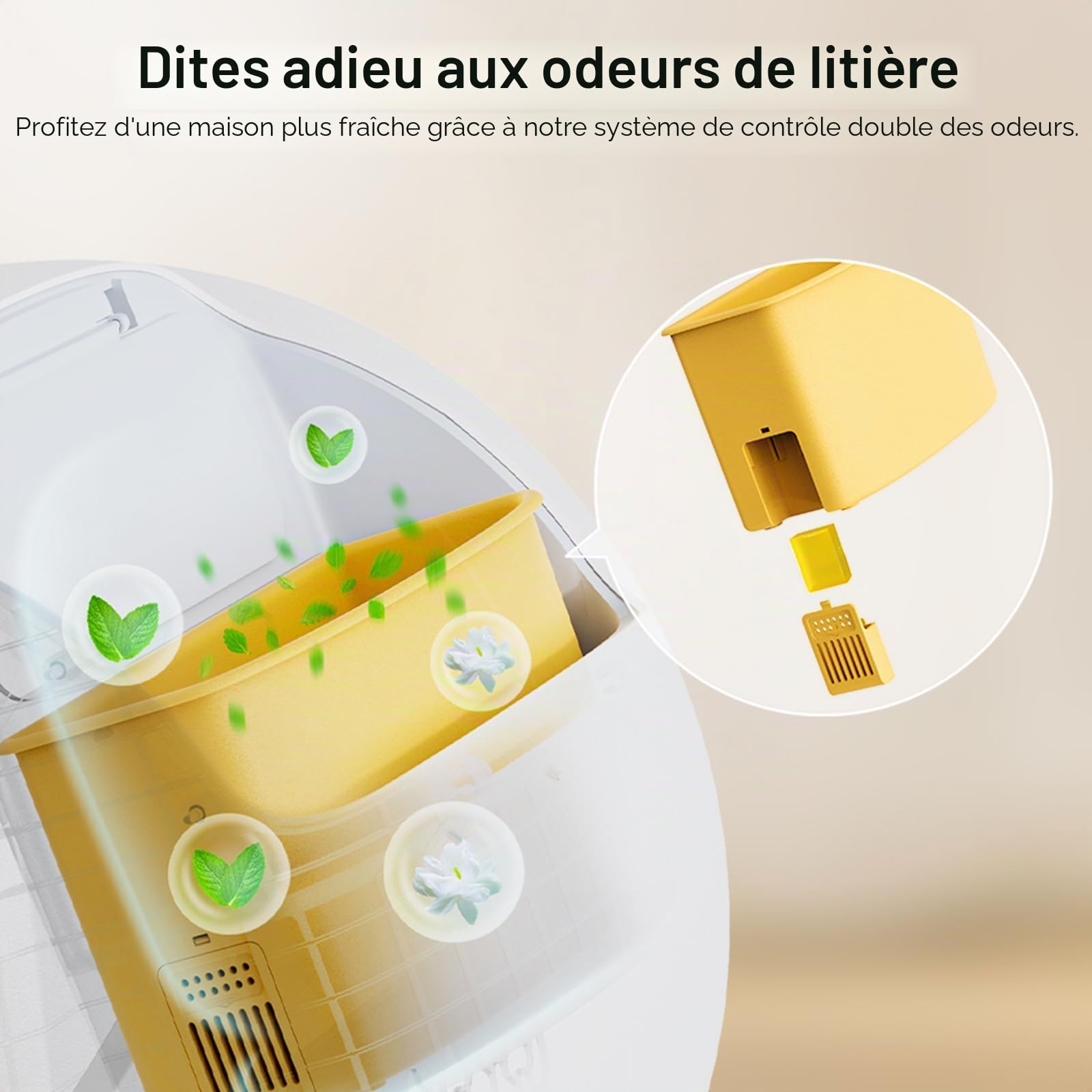 UBPET C31&C41 Désodorisant pour Bac à Litière Autonettoyant, Utilisation Durable, 3 Paquets