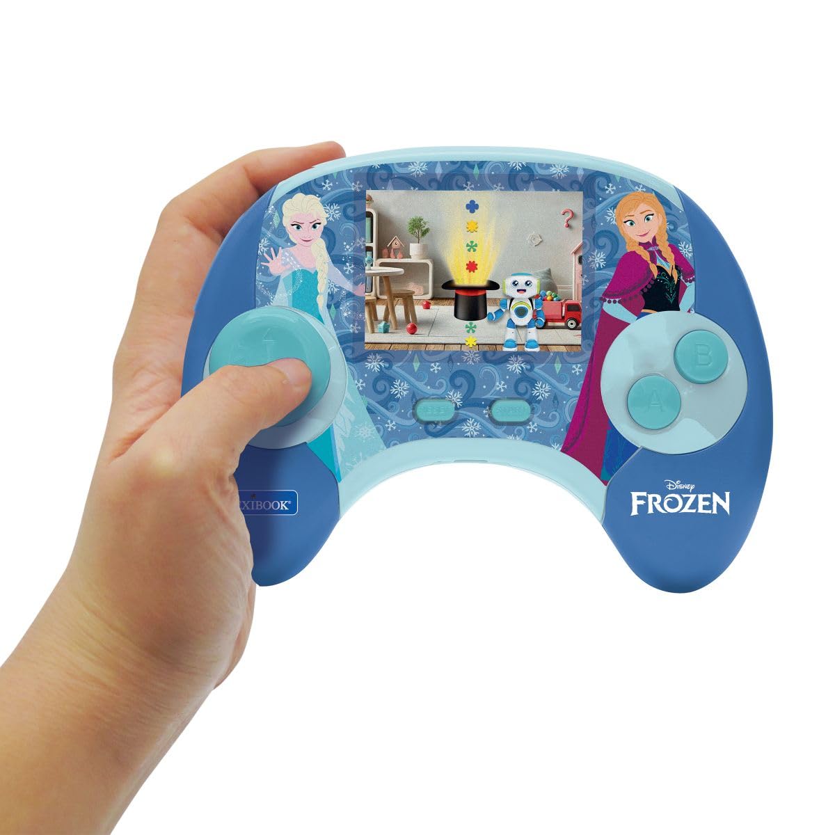 Lexibook, Die Eiskönigin, Power-Spielekonsole, JCG100FZi3LXB | Deutsch/Englisch, 100 Aktivitäten, 2,8-Zoll-LCD, wiederaufladbar, USB-C