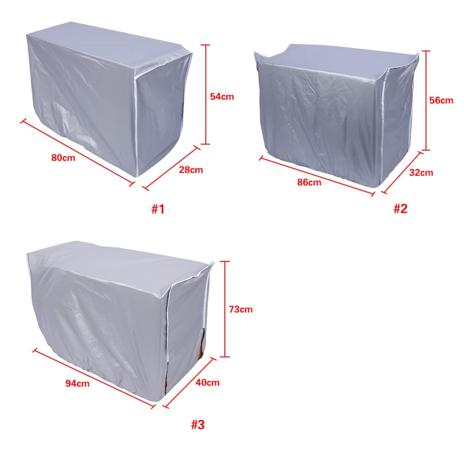 Cubierta para aire acondicionado, antipolvo, antinieve, antienvejecimiento, impermeable, a prueba de sol, cubierta protectora para aire acondicionado para el hogar, 3 tamaños (94 * 40 * 73 cm)