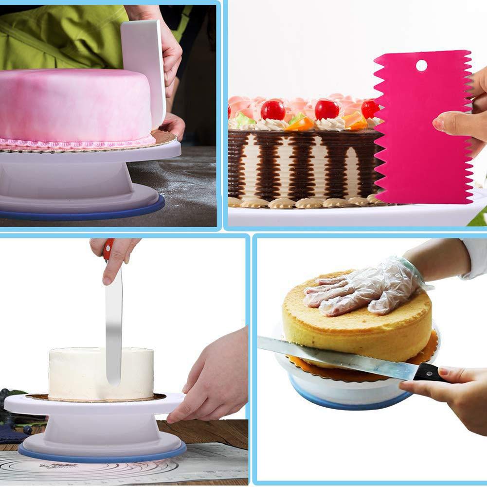 288-częściowy zestaw tort obrotowy zestaw ciasto dekorowanie usta nieprzywierająca forma do ciasta zestaw do pieczenia akcesoria do pieczenia obrotowy dekoracja tortu stół obrotowy z antypoślizgową podstawą